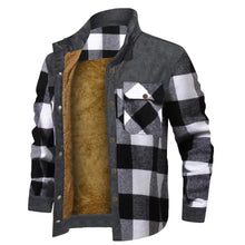 Load image into Gallery viewer, Men’s Quilted Flannel Shirt Jacket

