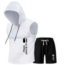 Load image into Gallery viewer, Men's track suit summer sportswear two-piece t-shirt shorts brand tracksuit jogging men's sports suit fitness clothes exercise
