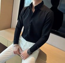 Load image into Gallery viewer, Slim Waffle Business Shirt Men
