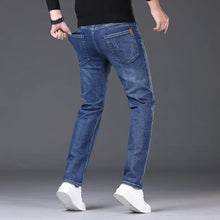 Load image into Gallery viewer, Men Fashion Straight Jeans Men 2025 New Stretch Slim Fit Pants Comfortable Soft Business Denim Trousers Male Brand Clothing
