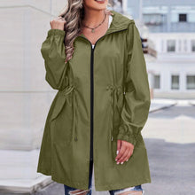 Load image into Gallery viewer, Women Trench Coat New Spring Autumn Jacket Casual Long Sleeve Hooded Mid Long Windbreaker Female Overcoat High-Quality Coats
