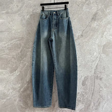 Load image into Gallery viewer, High Waist Straight Denim Pants
