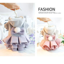 Load image into Gallery viewer, Fashion Autumn Winter Outfit Pet Dog Clothes Woolen Tutu Skirt Pet Coat Dog Dresses Teddy Bear Cat Princess Skirt for Small Dogs
