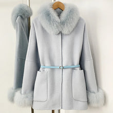 Load image into Gallery viewer, Luxury Wool Fur Winter Long Coat
