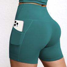 Load image into Gallery viewer, Yoga Shorts with Pockets High Waist Butt Lifting Cyclings Tights Outdoor Workout Jogging Shorts Sportswear Gym Running Short
