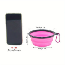 Load image into Gallery viewer, Dog Folding Bowl Portable Dog Travel Bowl Dog Food Water Bowl for Outdoor Walking Silicone Dog Food Water Bowl with Bowl Lip
