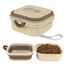 Load image into Gallery viewer, 2-in-1 Portable Dog Bowls Pet Dancer Dog Bowl Durable PP Material Leak-Proof Lid Food Water Feeder for Dogs Pet Bowl 400ml
