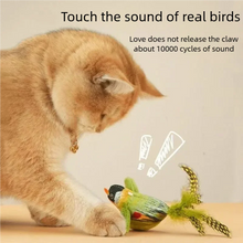 Load image into Gallery viewer, Interactive Cat Toy Electric Simulation Bird With Chirping Sound Flapping Wings Plush Chew Bite Toy For Kittens Cats Pet Supplie
