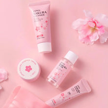 Load image into Gallery viewer, Sakura Skin Care Set facial Cleanser,Serum,Toner,Sunscreen,facial cream Beauty skin care For Women Gifts Routine Travel Kit
