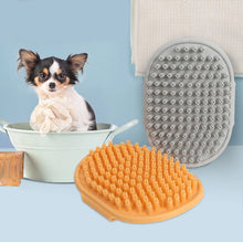 Load image into Gallery viewer, Cat Grooming Comb Dog Bath Brush Pet Grooming Shedding Soothing Massage Rubber Bristles Comb with Adjustable Ring Handle
