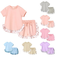 Load image into Gallery viewer, Girls Summer Top and Shorts Set
