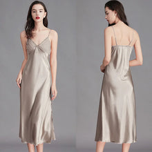 Load image into Gallery viewer, Nightgowns For Women Long Sleeveless Night Gowns Satin Silk Chemise Lingerie Slip Dress Sexy Nightwear Sleep Shirt for Ladies
