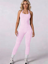 Load image into Gallery viewer, Women 2Pcs Yoga Set Halter Neck Sports Tank Top High Waist Leggings Fitness Outfit Gym Workout Activewear Tracksuit
