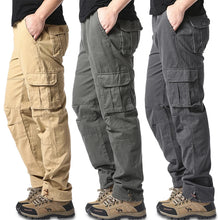Load image into Gallery viewer, Loose Cotton Tactical Cargo Pants
