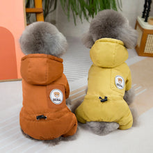Load image into Gallery viewer, Pet clothes pet dog dog fotton-padded coat autumn and winter new pet clothing 24 college four-legged cotton-padded coat
