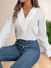 Load image into Gallery viewer, Elegant Layered V-Neck Work Blouse
