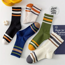 Load image into Gallery viewer, Striped Casual Men Sock Pack
