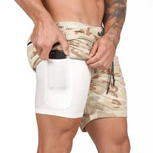 Load image into Gallery viewer, Camo Running Shorts Men Gym Sports Shorts 2 In 1 Quick Dry Workout Training Gym Fitness Jogging Short Pants Summer Men Shorts
