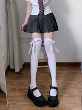 Load image into Gallery viewer, Lace Ribbon Knee High Socks
