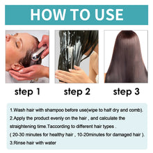 Load image into Gallery viewer, Keratin Hair Straightening Cream Hair Repair Conditioner Reduce Frizzy and Dry Hair Care Set Hair Salon Protein Correction Cream
