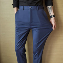 Load image into Gallery viewer, 29-42 Men's Summer Pants Thin Straight Stretch Casual Pants with No Trace No Ironing Fabric Silky and Cool Feeling
