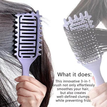 Load image into Gallery viewer, 3 in 1 Curl Define Styling Brush Hollow Out Detangling Hair Brush Tangled Hair Comb Shaping Defining Curls Barber Styling Tools
