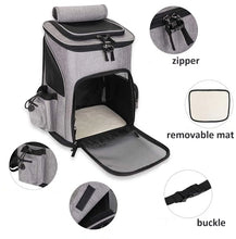 Load image into Gallery viewer, Breathable Pet Cat Carrier Backpack Foldable Pet Carrier Transport Travel Bag Expandable Large Capacity Creative for Cats Dogs
