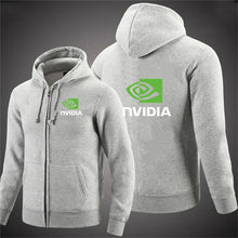 Load image into Gallery viewer, Zippered Printed Slim Hoodie
