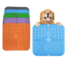 Load image into Gallery viewer, Pet Lick Silicone Mat Dogs Pet Slow Food Plate for Dog Bathing Distraction Silicone Dog Sucker Food Training Dog Feeder Supplies
