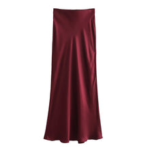 Load image into Gallery viewer, HH Skirts For Women 2024 Summer Solid Satin Sheath Long Skirt Female Show Curve Beach Outfits For Woman Mermaid Skirts

