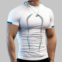 Load image into Gallery viewer, Stylish Gym Workout Compression Shirts for Men Athletic Quick Dry Tshirt Tees Running Undershirts Summer Short Sleeve Rash Guard
