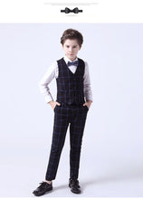 Load image into Gallery viewer, Formal Kids Plaid Tuxedo Suit
