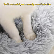 Load image into Gallery viewer, Soft Pet Cat Bed Pad Plush Warm Faux Fur dog Calm Bed Donut Round Bed Comfortable Sleeping Washable for Small Medium Dog and Cat
