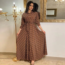 Load image into Gallery viewer, Women's Fashion  New Sexy Elegant Dress Temperament Digital Printing Long Shirt Dress Ladies Elegant Commuter Casual Dress
