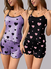 Load image into Gallery viewer, Heart Print Cami Pajama Set
