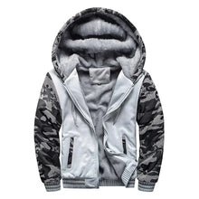 Load image into Gallery viewer, Camouflage Fleece Hooded Jacket
