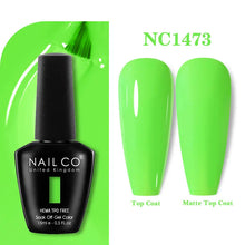 Load image into Gallery viewer, NAILCO 333 Colors Gel Nail Polish Semi Permanent Varnishes Nails Art Design Hybrid Soak Off Top Base Coat UV Gel Manicure 15ml
