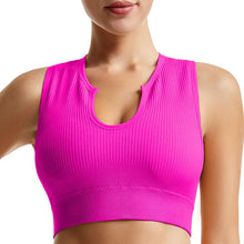 Load image into Gallery viewer, Women's Sleeveless Sports Bra Navel-Leaking with A Chest Pad  Highly Elastic Vest Sexy Stretchy Breathable Bra
