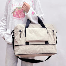 Load image into Gallery viewer, Travel Bag with Large Capacity for Short-Distance Travel, Storage Luggage Bag, Portable Lightweight Crossbody Sports and Fitness Bag for Women, Expandable and Can Be Attached to a Trolley Case
