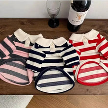 Load image into Gallery viewer, Striped Pet Shirt Soft Pullover Outfit Suitable For Puppy Dogs Cats Schnauzers Pomeranians Daily Casual Pet Apparel
