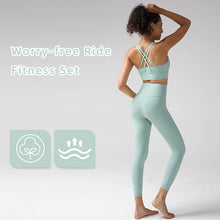 Load image into Gallery viewer, Women's Yoga Set Workout Set 2 Piece High Waist Yoga Leggings Sports Bra Gym Suit Activewear Sports Fitness Set Sports Suit
