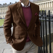 Load image into Gallery viewer, Vintage Herringbone Suit Jacket
