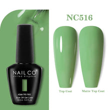 Load image into Gallery viewer, NAILCO 333 Colors Gel Nail Polish Semi Permanent Varnishes Nails Art Design Hybrid Soak Off Top Base Coat UV Gel Manicure 15ml
