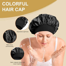 Load image into Gallery viewer, Shower Cap Hairdressing Hair Care Hat High Elasticity Monthly Shower Cap Female Nursing Satin Sleeping Cap
