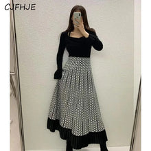 Load image into Gallery viewer, Retro Knitted Pleated Midi Skirt

