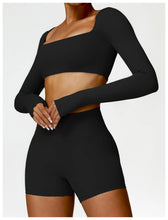 Load image into Gallery viewer, Summer 2PCS Yoga Suit Sports Set Women Quick-Dry Gym Set Women Tracksuit Running Workout Long Sleeve Sports Shirt Yoga Clothing
