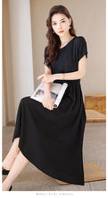 Load image into Gallery viewer, New Fashion Summer Dresses For Women 2025 Elegant Casual Short Sleeve Midi Dress Soild Colour Women Clothing
