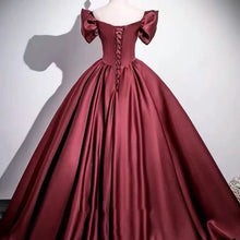Load image into Gallery viewer, Wine Red Elegant Evening Dress  2026 New Toast Dress for Bride's Wedding High-end One Shoulder Performance Chorus Dress
