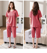 Load image into Gallery viewer, Cotton Cartoon Summer Pajama Set
