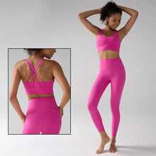 Load image into Gallery viewer, Women's Yoga Set Workout Set 2 Piece High Waist Yoga Leggings Sports Bra Gym Suit Activewear Sports Fitness Set Sports Suit
